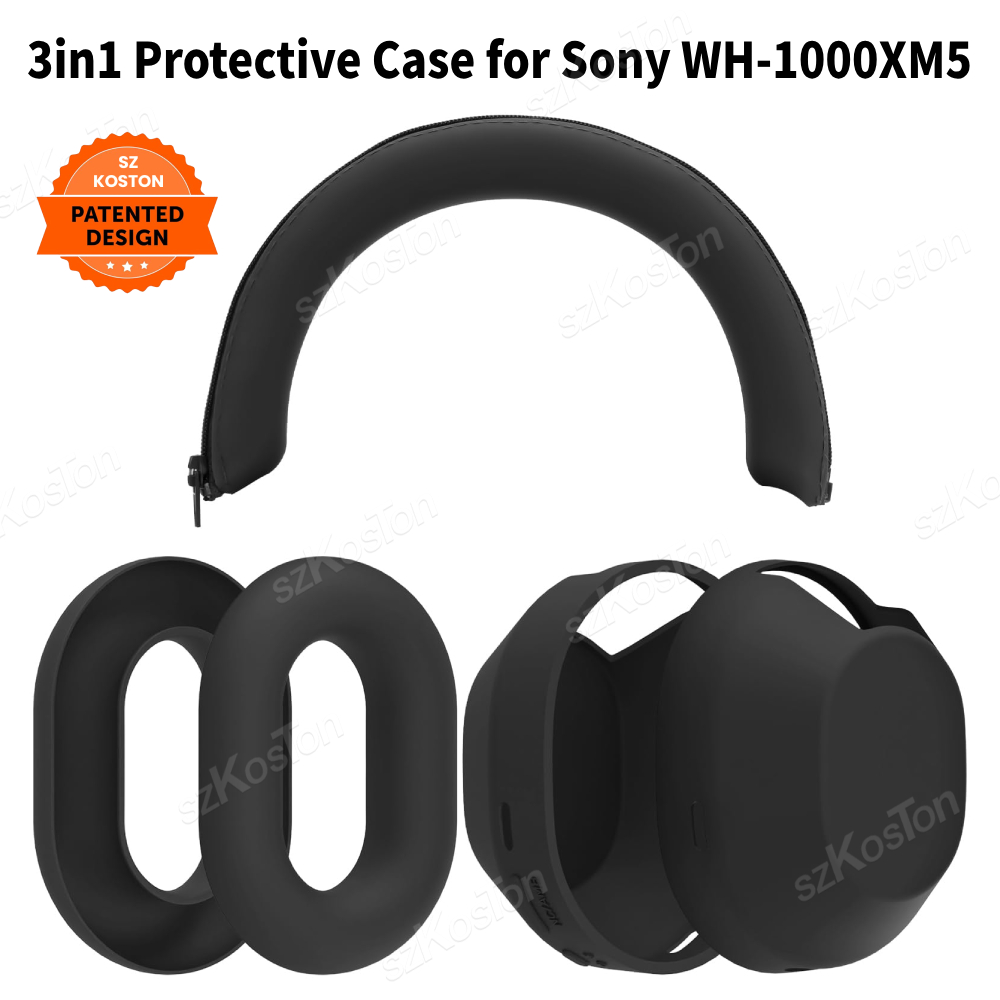 Sony Headphone Wh-1000Xm5 - Custodia protettiva in silicone 3 in