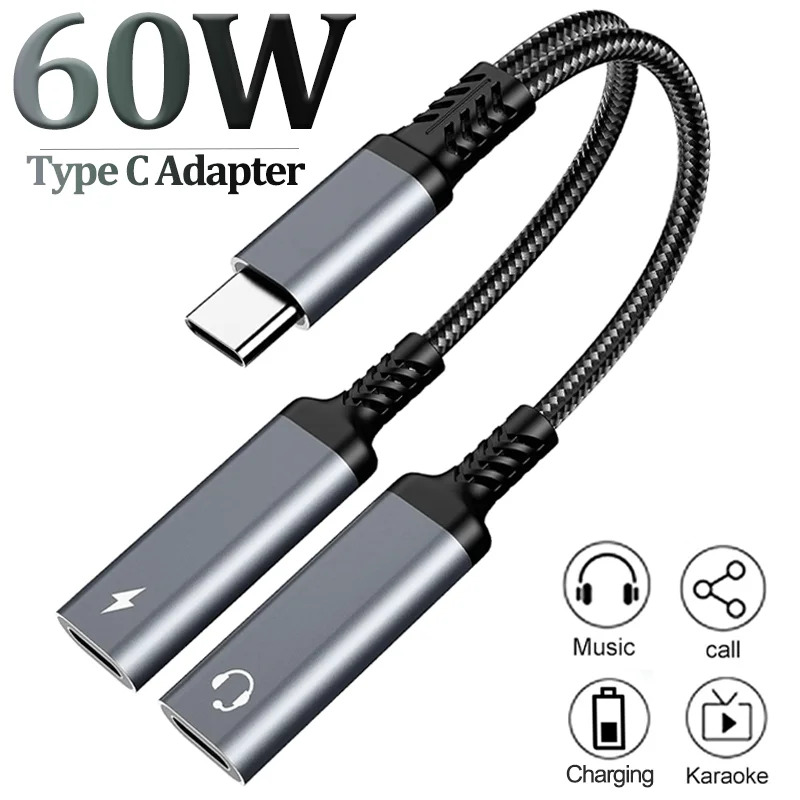 Earphone Splitter Jack - Splitter USB C OTG 2 IN