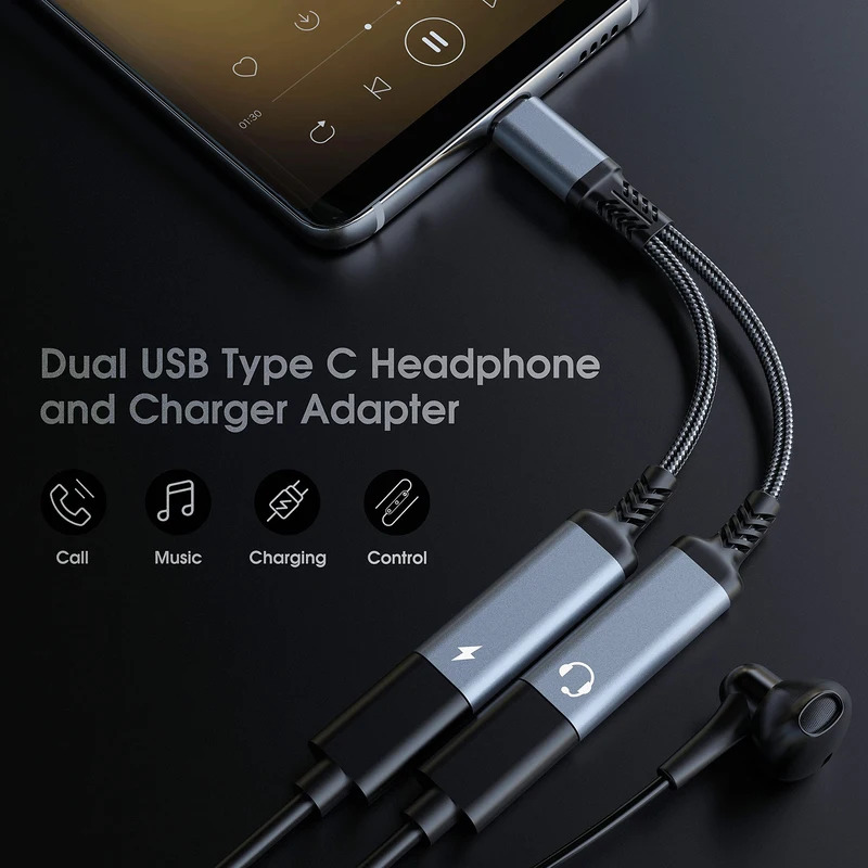 Splitter USB C OTG 2 IN 1 a do - Earphone Splitter Jack recensione e prezzo